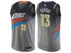 Nike Oklahoma City Thunder #13 Paul George Gray NBA Swingman City Edition Jersey