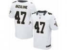 Mens Nike New Orleans Saints #47 Alex Anzalone Elite White NFL Jersey
