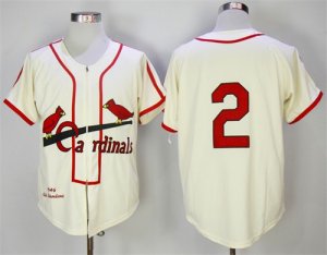 ST.Louis Cardinals #2 Red Schoendienst Cream 1946 Mitchell & Ness Jersey