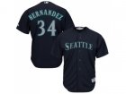 Youth Seattle Mariners #34 Felix Hernandez Navy Blue Cool Base Stitched MLB Jersey