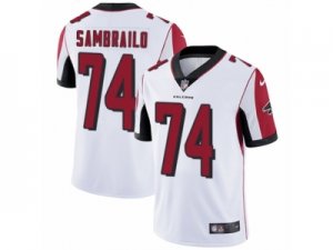 Men Nike Atlanta Falcons #74 Ty Sambrailo White Vapor Untouchable Limited Player NFL Jersey