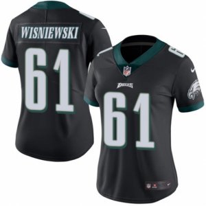 Women\'s Nike Philadelphia Eagles #61 Stefen Wisniewski Limited Black Rush NFL Jersey