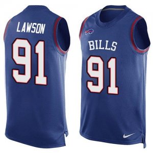 Nike Buffalo Bills #91 Manny Lawson Royal Blue Team Color Men Stitched NFL Limited Tank Top Jersey