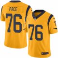 Mens Nike Los Angeles Rams #76 Orlando Pace Elite Gold Rush NFL Jersey