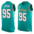 Nike Miami Dolphins #95 Dion Jordan Aqua Green Team Color Men Stitched NFL Limited Tank Top Jersey