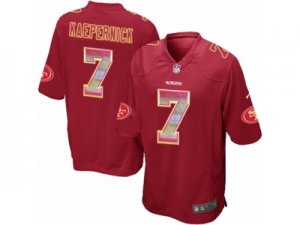 Mens Nike San Francisco 49ers #7 Colin Kaepernick Limited Red Strobe NFL Jersey