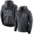 NFL Mens Nike Dallas Cowboys #72 Travis Frederick Stitched Black Anthracite Salute to Service Player Performance Hoodie