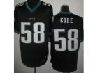 Nike NFL Philadelphia Eagles #58 Trent Cole Black Jerseys[Elite]