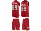 Mens Nike Tampa Bay Buccaneers #69 Demar Dotson Limited Red Tank Top Suit NFL Jersey