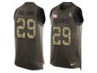 Mens Nike New York Giants #29 Wayne Gallman Limited Green Salute to Service Tank Top NFL Jersey