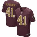 Mens Nike Washington Redskins #41 Will Blackmon Elite Burgundy Red Gold Number Alternate 80TH Anniversary NFL Jersey