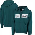 Philadelphia Eagles Majestic Touchback Full Zip Hoodie Green