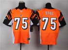 Nike Cincinnati Bengals #75 still orange jerseys[Elite]