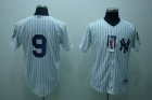 mlb new york yankees #9 maris white(2009 logo)