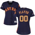 Houston Astros Navy 2018 Gold Program Womens Customized Cool Base Jersey