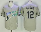 Rays #12 Wade Boggs Gray Throwback Jersey