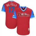 Phillies #17 Rhys Hoskins Big Fella Red 2018 Players Weekend Authentic Team Jersey