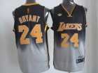 nba los angeles lakers #24 kobe bryant grey-black