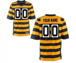Men\'s Pittsburgh Steelers Nike Yellow Custom Elite Jersey