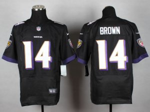 Nike Baltimore Ravens #14 Marlon Brown black Jerseys(Elite)