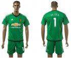 2017-18 Manchester United 1 DE GEA Green Goalkeeper Soccer Jersey