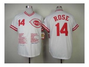 mlb jerseys cincinnati reds #14 rose white[souvenir edition]