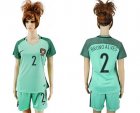 Womens Portugal #2 Bruno Alves Away Soccer Country Jersey