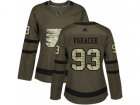 Women Adidas Philadelphia Flyers #93 Jakub Voracek Green Salute to Service Stitched NHL Jersey