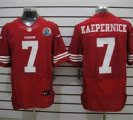 Nike 49ers #7 Colin Kaepernick Red With Hall of Fame 50th Patch NFL Elite Jersey