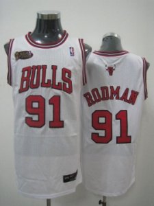 NBA Jerseys Chicago Bulls #91 RODMAN White