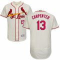 Mens Majestic St. Louis Cardinals #13 Matt Carpenter Cream Flexbase Authentic Collection MLB Jersey