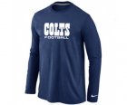 Nike Indianapolis Colts Logo Long Sleeve T-Shirt D.Blue