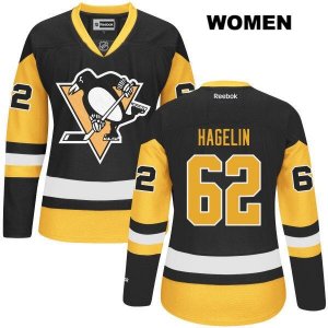 Womens Pittsburgh Penguins #62 Carl Hagelin Reebok Black Premier Jersey