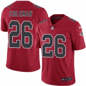 Mens Nike Atlanta Falcons #26 Tevin Coleman Limited Red Rush NFL Jersey