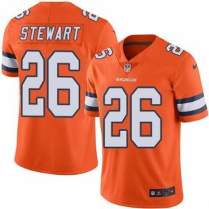 Nike Denver Broncos #26 Darian Stewart Orange Men\'s Stitched NFL Limited Rush Jersey