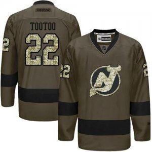 New Jersey Devils #22 Jordin Tootoo Green Salute to Service Stitched NHL Jersey