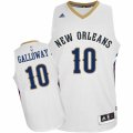 Mens Adidas New Orleans Pelicans #10 Langston Galloway Authentic White Home NBA Jersey