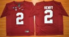 NCAA Alabama Crimson Tide #2 Derrick Henry Red 2016 National Championship Jersey