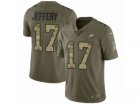 Men Nike Philadelphia Eagles #17 Alshon Jeffery Limited Olive Camo 2017 Salute to Service NFL Jersey