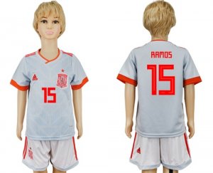 Spain 15 RAMOS Away Youth 2018 FIFA World Cup Soccer Jersey