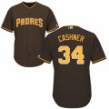 Men's Majestic San Diego Padres #34 Andrew Cashner Replica Brown Alternate Cool Base MLB Jersey