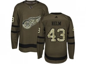 Adidas Detroit Red Wings #43 Darren Helm Green Salute to Service Stitched NHL Jersey