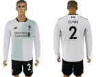 2017-18 Liverpool 2 CLYNE Away Long Sleeve Soccer Jersey