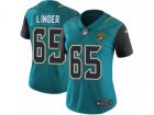 Women Nike Jacksonville Jaguars #65 Brandon Linder Vapor Untouchable Limited Teal Green Team Color NFL Jersey