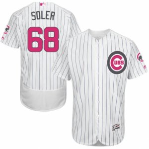 Men\'s Majestic Chicago Cubs #68 Jorge Soler Authentic White 2016 Mother\'s Day Fashion Flex Base MLB Jersey