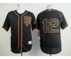 MLB san francisco giants #12 panik black[sf style] jerseys