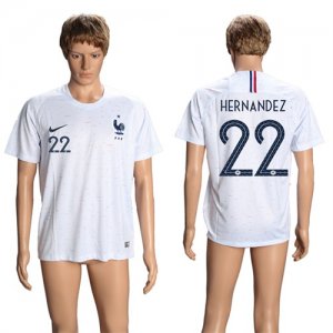 France 22 HERNANDEZ Away 2018 FIFA World Cup Thailand Soccer Jersey