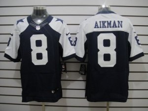 Nike NFL Dallas Cowboys #8 Aikman blue Jerseys Thankgivings(Elite)
