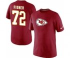 Nike Kansas City Chiefs 72 Eric Fisher Name & Number T-Shirt Red