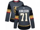 Women Adidas Vegas Golden Knights #71 William Karlsson Authentic Gray Home NHL Jersey